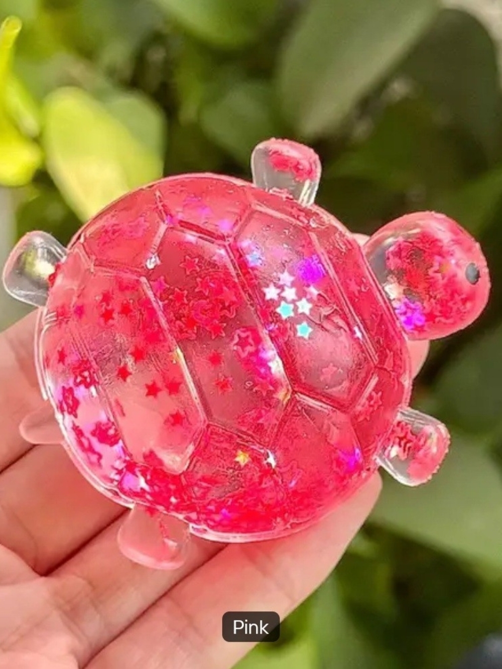 Pink Glitter Turtle Squishy Toy - Kids Toys
